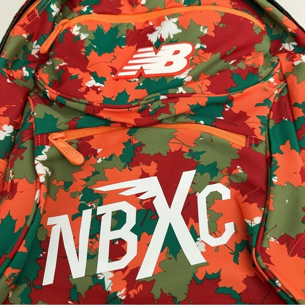 New Balance X Cross Country Backpack Outdoors Hiking Travel Orange Camo NBXC - Picture 2 of 14
